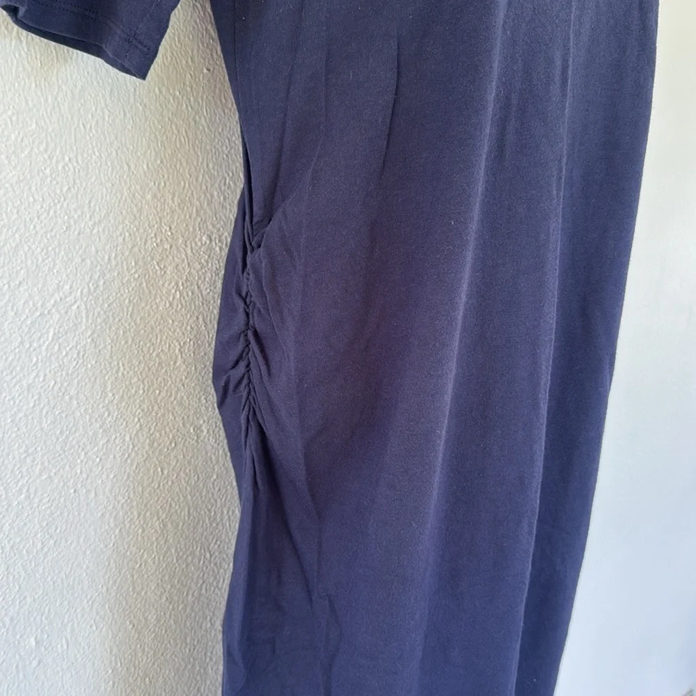 Old Navy Maternity navy blue short sleeve bodycon ruched dress size small